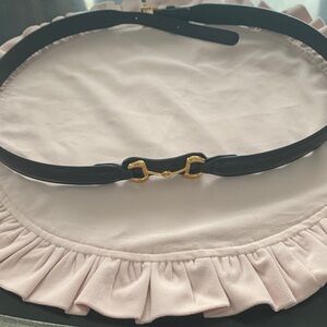 Gucci Black Belt with Gold Buckle